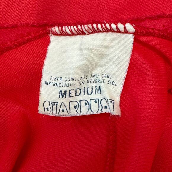 Vintage Stardust Cherry Red Long Maxi Slip Dress Gown Sheer Lace Mesh Low Back M - Picture 9 of 11